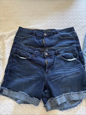 Riders by Lee Dark Blue Denim Roll Cuff Women's Shorts (Pair)